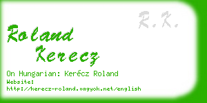 roland kerecz business card